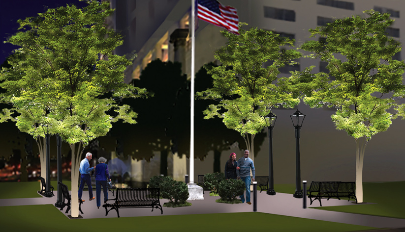 Rendering of Jack Guynn Plaza