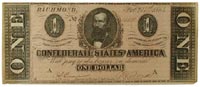 $1 Confederate note, 1864
