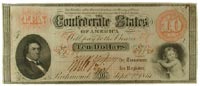 $10 Confederate note, 1861