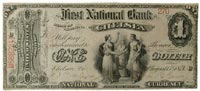 $1 First National Bank of Chelsea, Vermont, not