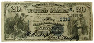 $20 Lowery National Bank of Altanta note