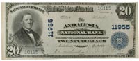 $20 note of Andalusia National Bank, Andalusia, Alabam