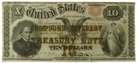 compound-interest-bearing $10 Treasury note from 1864