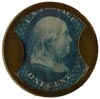 encased postage stamp used as small change