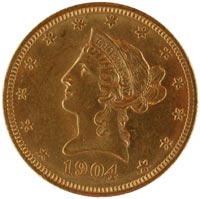 $10 Liberty head, 1904