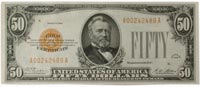 $50 1928 US gold certificate