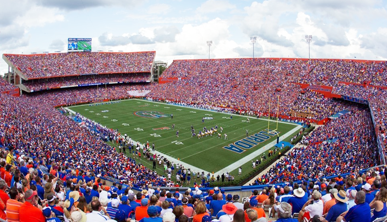 Nearly a million people attend University of Florida sporting events annually, spending about $70 million. Visitors to educational and cultural events, including hospital visits, spend $185 million, according to university figures.
