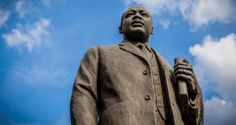 Birmingham's Civil Rights Institute and the new Birmingham Civil Rights National Monument commemorate the bloody struggles in the city led mainly by the Rev. Martin Luther King Jr. (statue pictured) and the Rev. Fred Shuttlesworth. Photo by Kendrick Disch
