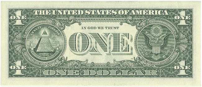 $1 Bill back