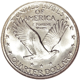 Standing Liberty Quarter back