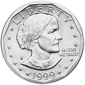 Susan B. Anthony Dollar front