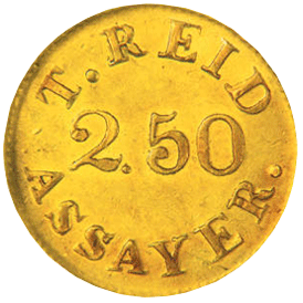 Templeton Reid 2.50 Gold Coin back