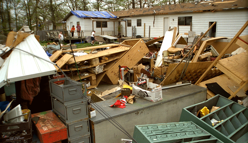 Another view of the destruction in Dade County, Florida, wrought by Hurricane Andrew on August 24, 1992. Photo by Bob Epstein and courtesy of the Federal Emergency Management Agency