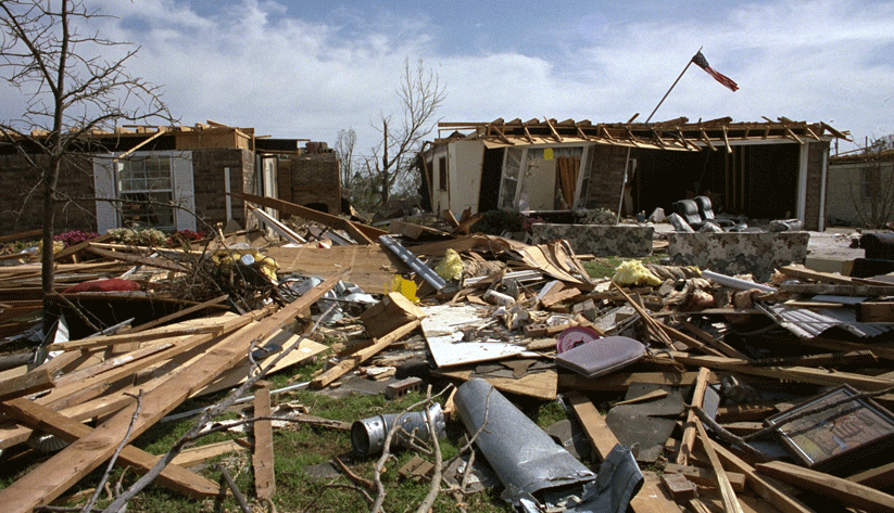 Thousands of people in South Florida suffered catastrophic loss as a result of Hurricane Andrew, as this August 24, 1992, photo shows. Photo by Bob Epstein and courtesy of the Federal Emergency Management Agency