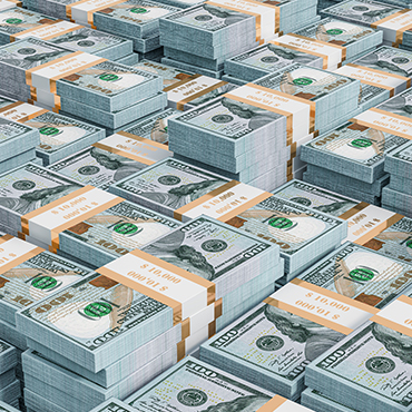 stacks and stacks of money