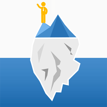 image of a person standing on top of an iceberg