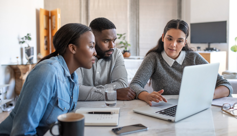 couple meeting with financial planner