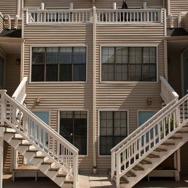 rental homes side by side stairs facing