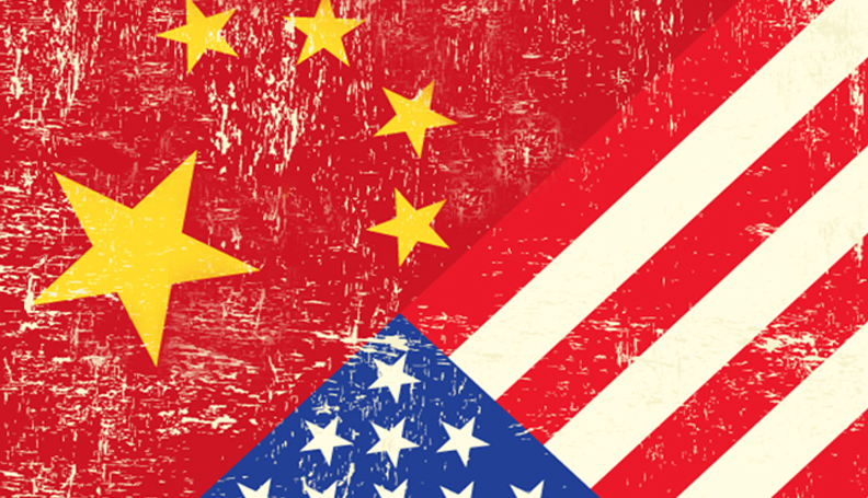 flags of China and the United States