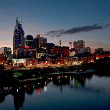 Downtown Nashville. Photo by Carol Highsmith and courtesy of the Library of Congress photographic archives