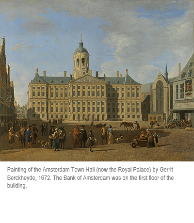 Painting of the Amsterdam Town Hall (now the Royal Palace) by Gerrit Berckheyde, 1672