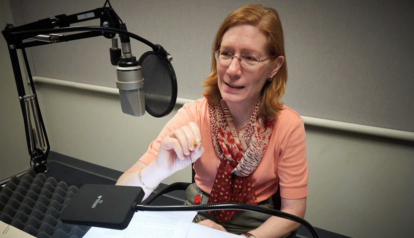 Julie Hotchkiss at the recording of this podcast episode