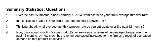 Business Inflation Expectations - February 2025 - Special Questions