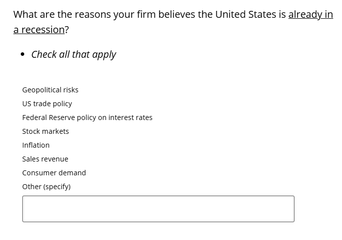 Business Inflation Expectations - April 2025 - Special Question 6