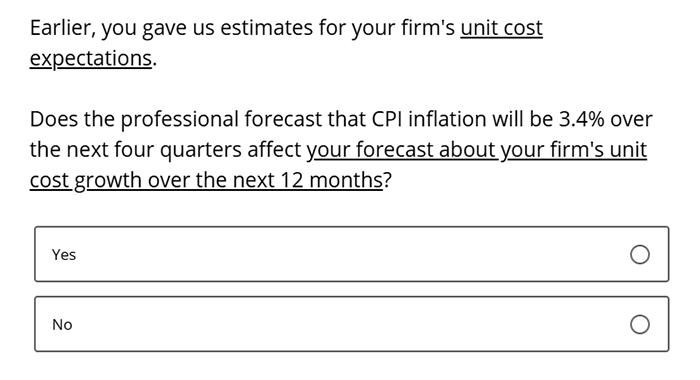 Business Inflation Expectations - May 2025 - Special Question 6