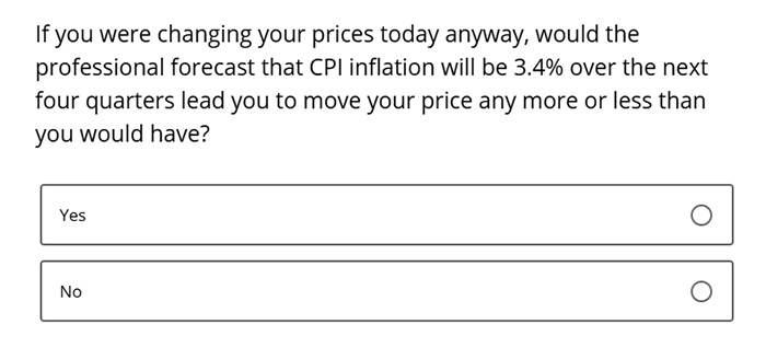 Business Inflation Expectations - May 2025 - Special Question 8