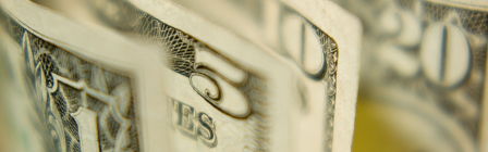 closeup of dollar bills