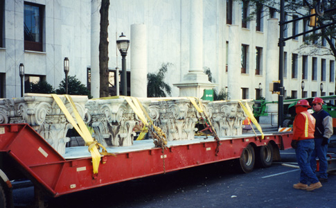 Moving the columns from 104 Marietta Street, picture 2