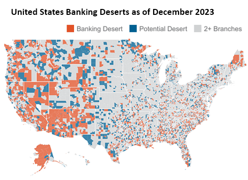 Chart 01 of 01: United States Banking Deserts as of December 2023