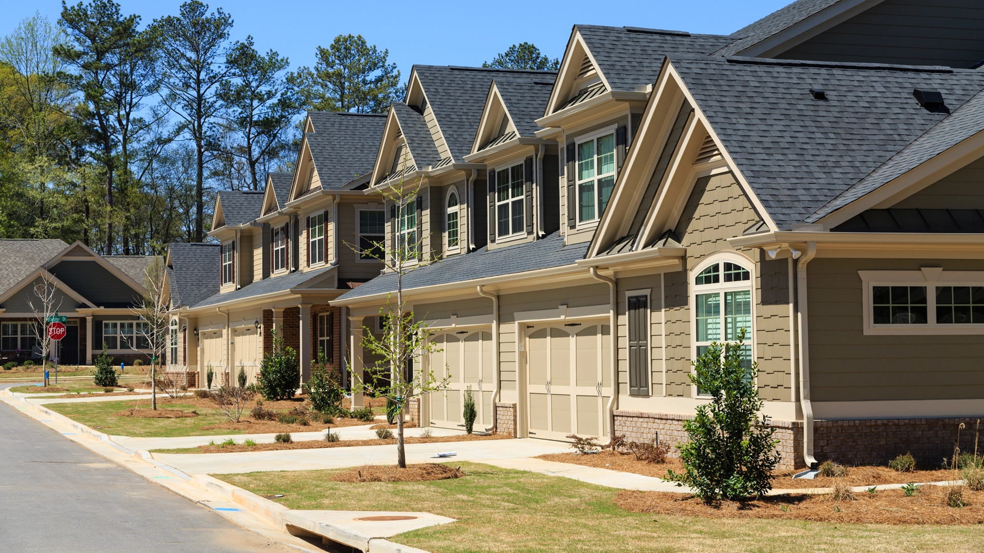 a series of homes in a new community