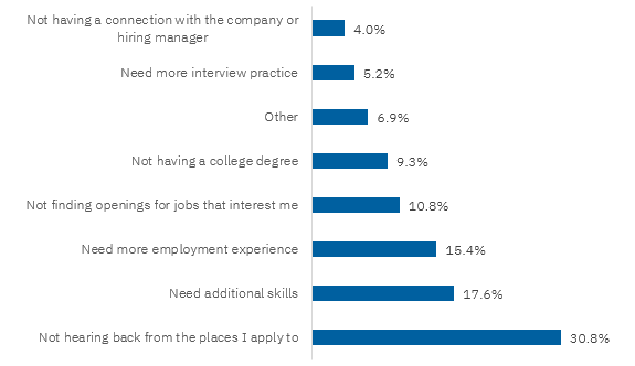 Figure 3: Most Common Challenge of the Job Market chart