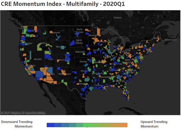 cre momentum index - multifamily - 2020q1