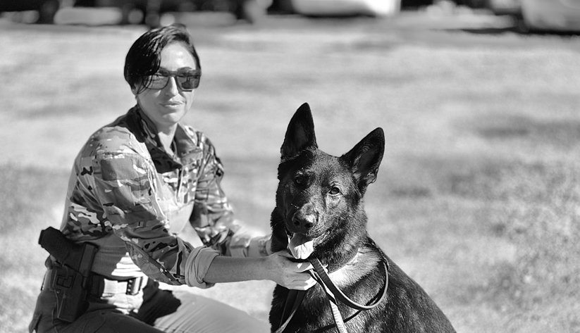 Alison Moyer and her K9