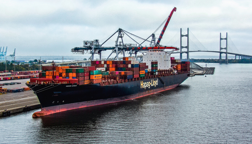 This ship is an example of the new container traffic the Port of
Jacksonville