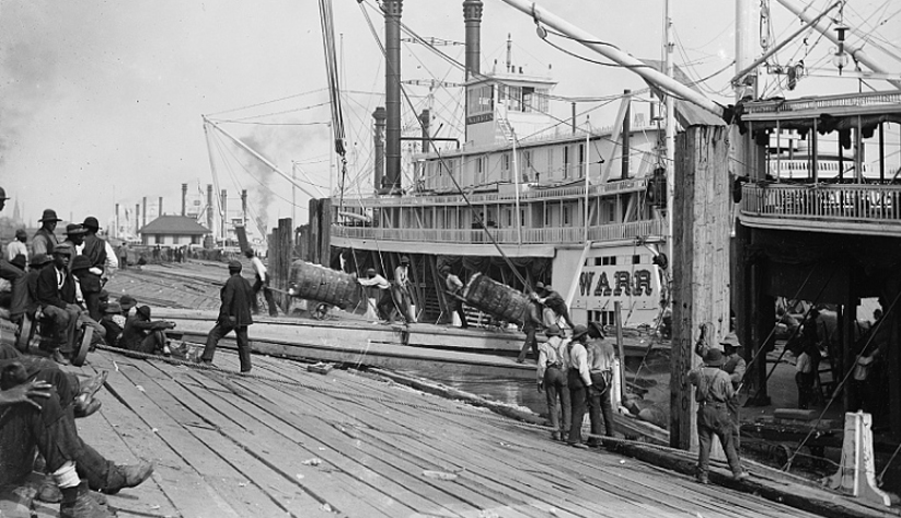  This photograph shows the city's waterfront in the 1880s