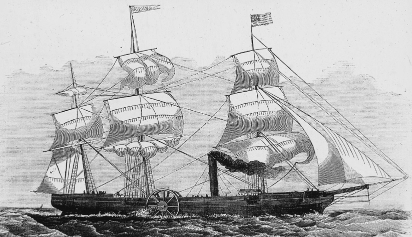 The first steamship to sail from America to Europe
