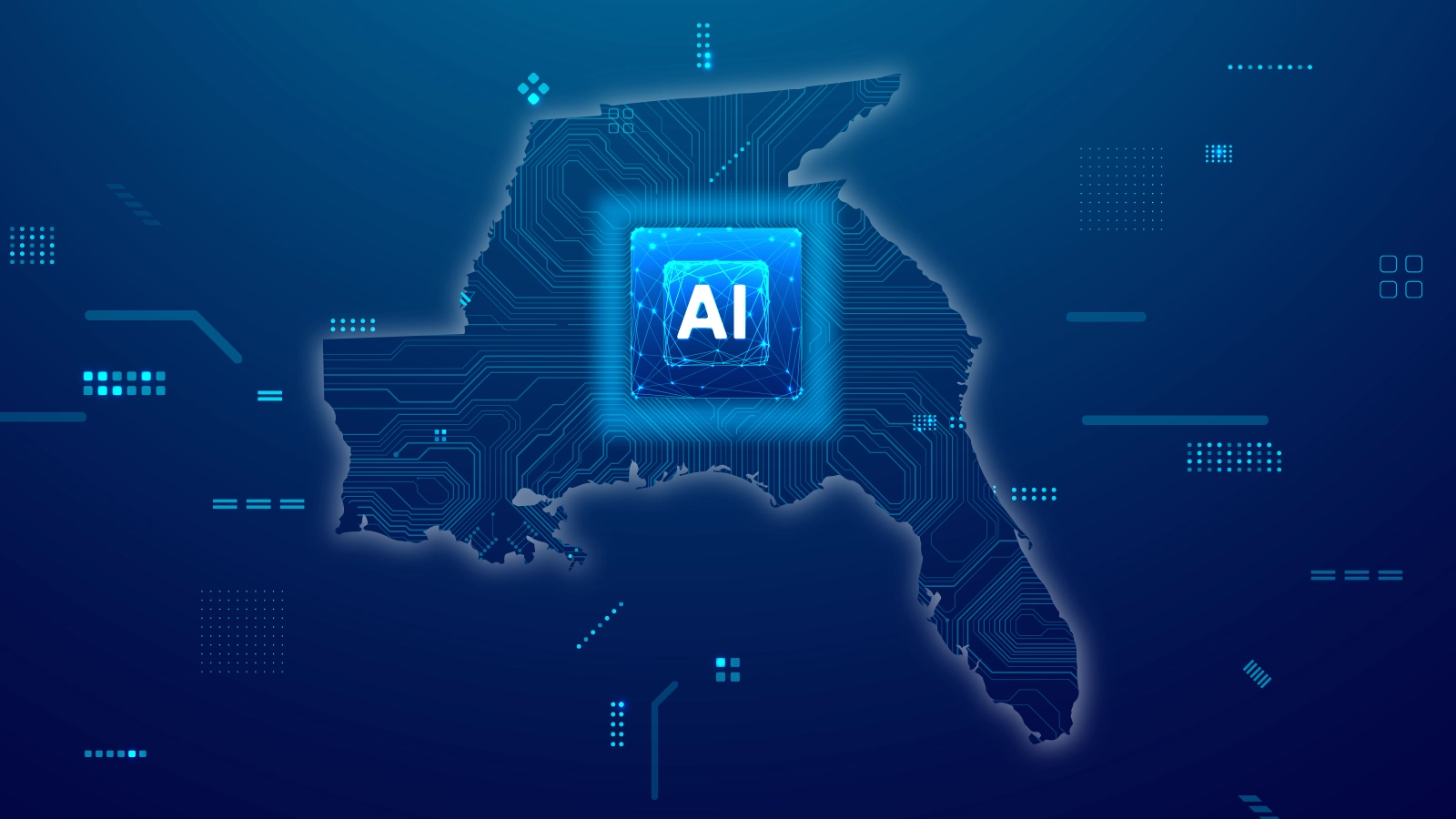 southeastern region and geographical area showing ai coverage