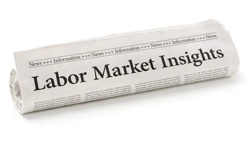 Newspaper with the headline labor market insights