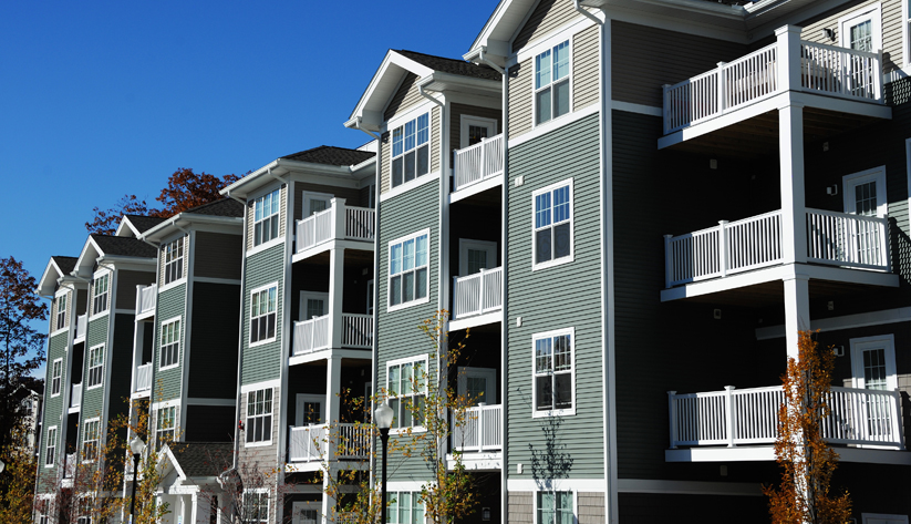 side view of apartment building
