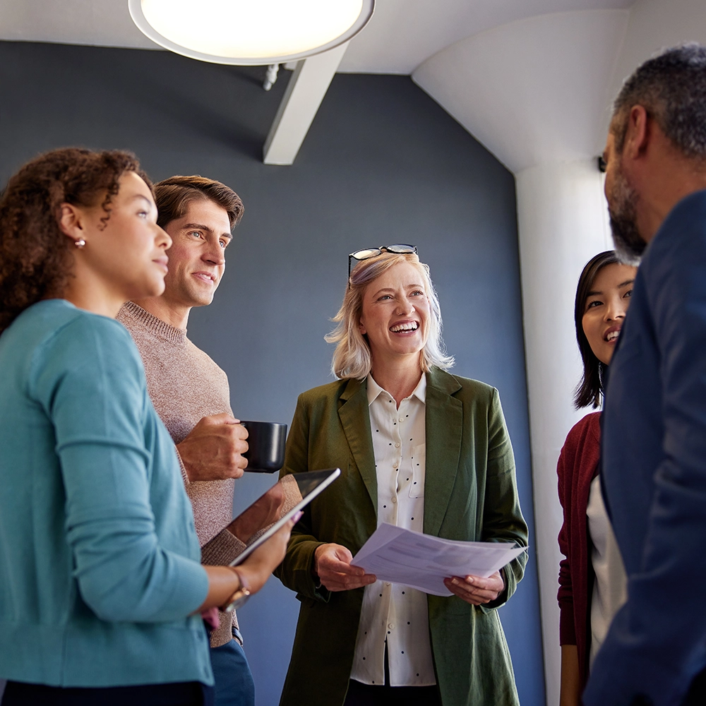 a group of individuals talking