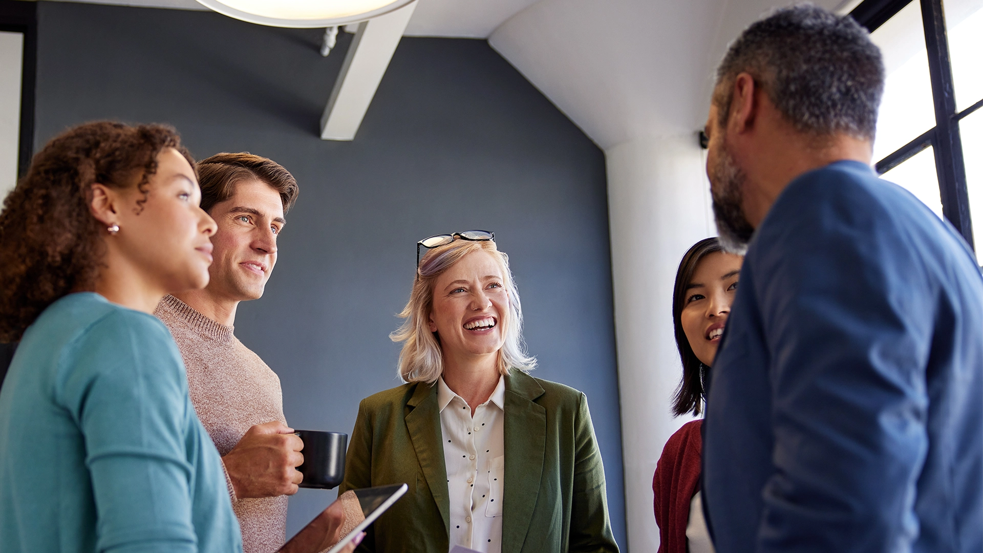 a group of individuals talking