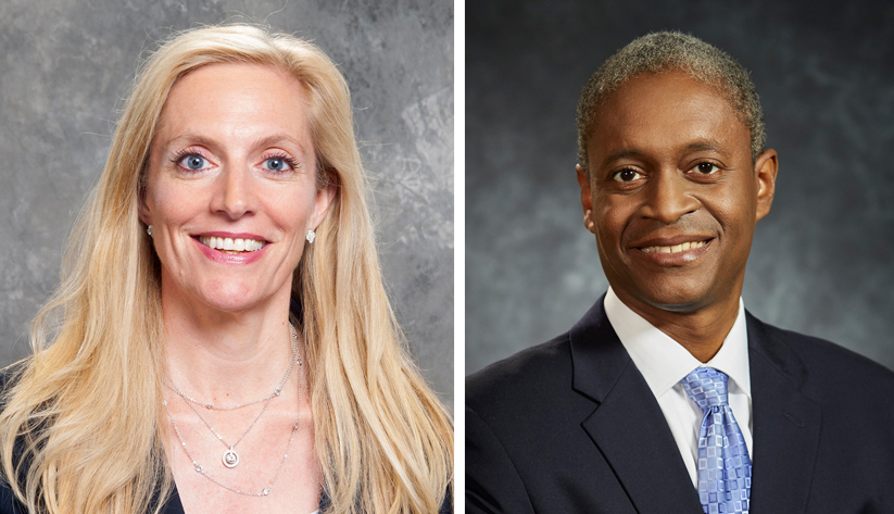 Photos of Lael Brainard and Raphael Bostic