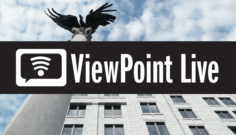 Image for ViewPoint Live with the front of the bank building with the eagle with clouds above
