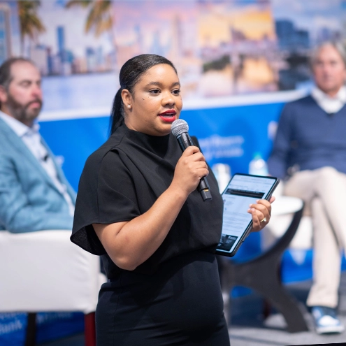 Federal Reserve Bank of Atlanta, Monique Knight, speaking with the press 