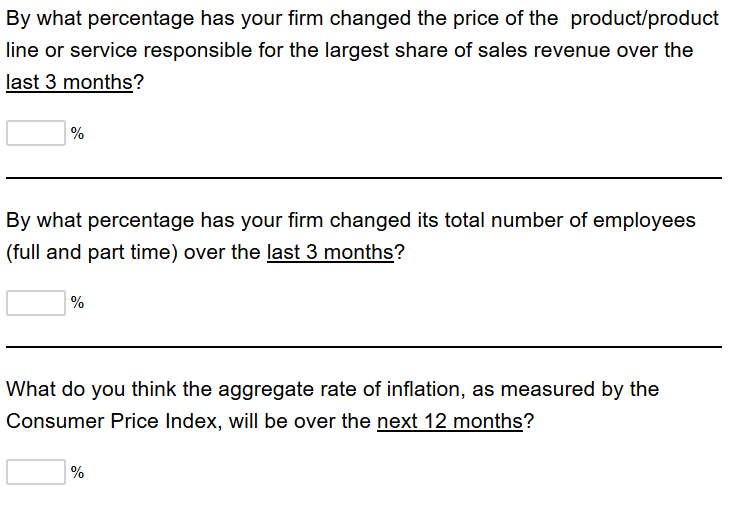 Business Inflation Expectations - April 2019 - Special Question: Firms Changes in Employment and Prices and Expectations for Aggregate Inflation