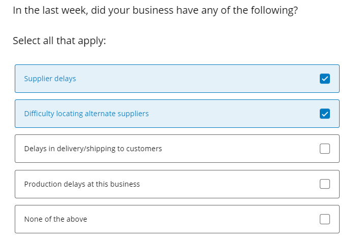 Business Inflation Expectations - March 2021 - Special Question 1